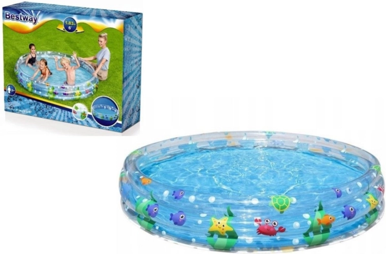 piscină gonflabilă pentru copii Lumea Mării 183 × 33 cm Bestway