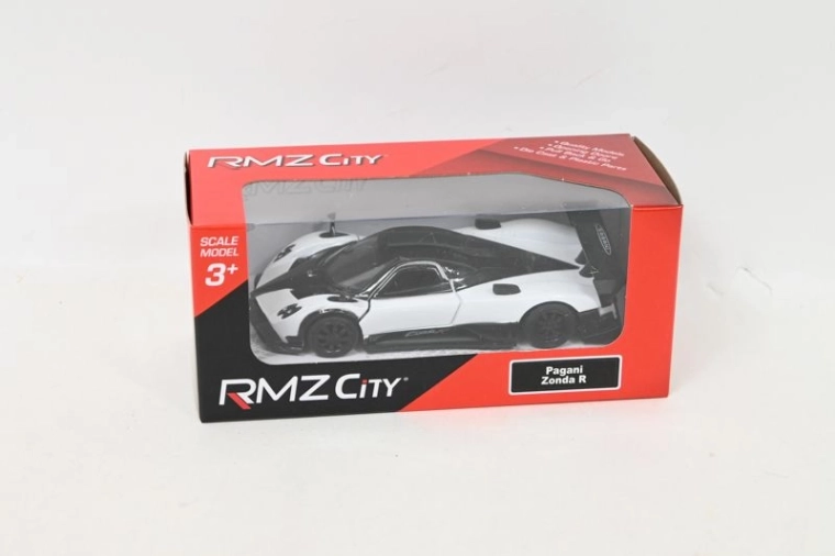 Model metalic RMZ Pagani Zonda R alb 1:39 cu pull-back