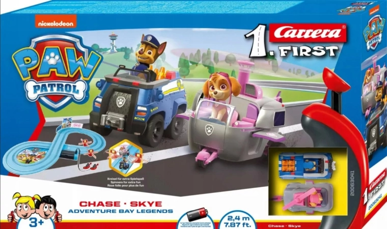 Carrera First pistă auto PAW PATROL Chase și Skye 2,4 m