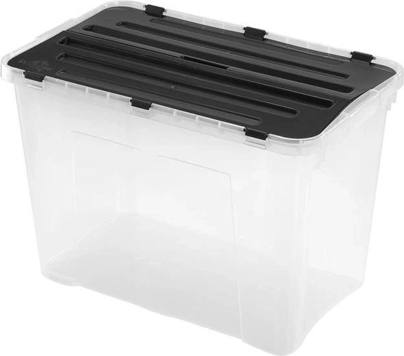 Cutie de depozitare din plastic cu capac HEIDRUN Classic 60 l