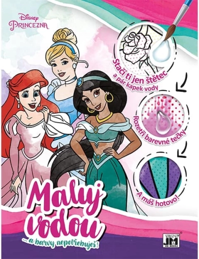 Pictează cu apă A4 Prințesele Disney – cărți de colorat magice