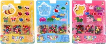 Mărgele din lemn pentru copii cu animale și mijloace de transport