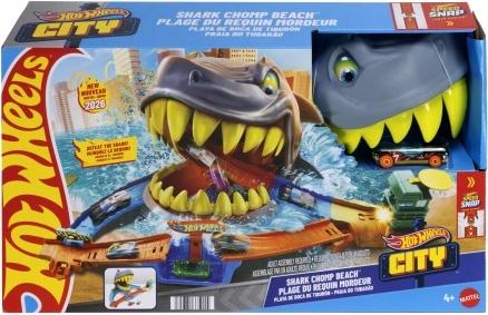 Hot Wheels City plajă cu atacul rechinului