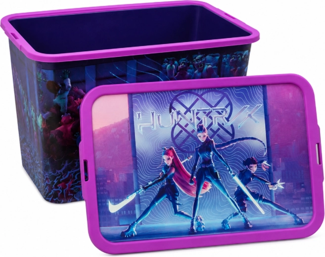 Cutie de depozitare K-Pop Demon Hunters cu capac cu cleme 23 l