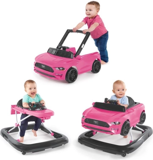 Premergător 3în1 BRIGHT STARTS Ford Mustang, roz