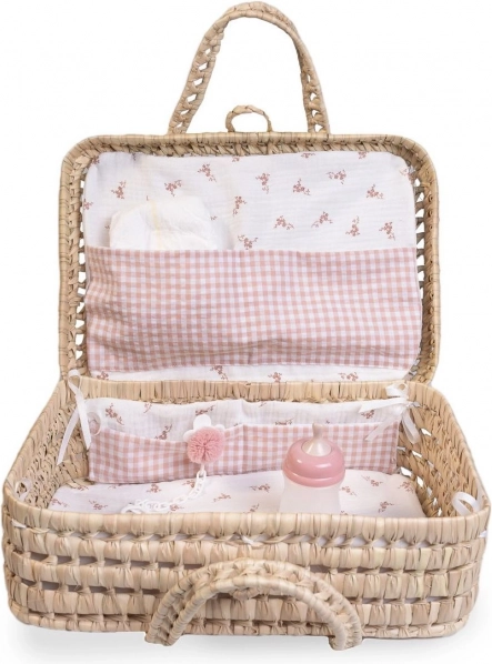 Geantă/cutie din nuiele cu accesorii pentru păpușă ANTONIO JUAN