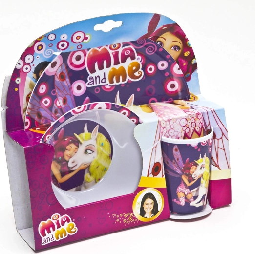 Mia and Me set de masă din melamină, 3 piese