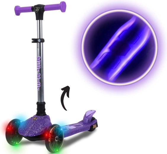 Trotinetă pentru copii cu trei roți Milly Mally Jelly violet
