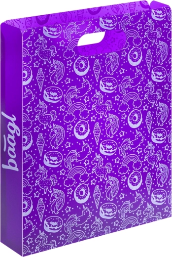 Mape din plastic pentru caiete școlare cu mâner BAAGL Unicorn