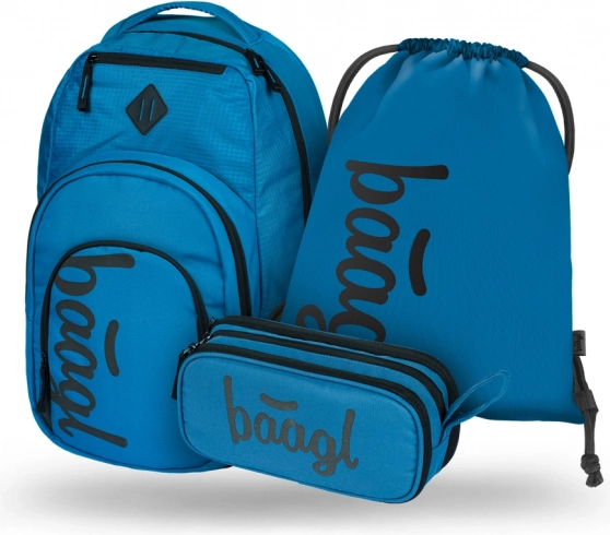 Set BAAGL Coolmate Ocean Blue: Rucsac, Penar și Sac