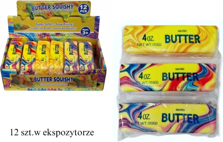 Gadget antistres de strâns în formă de cub de unt - 1 bucată