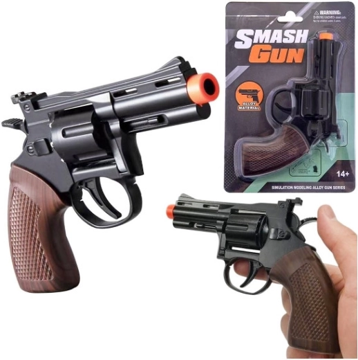 Revolver metalic cu capse Smash Gun – jucărie pentru micii șerifi