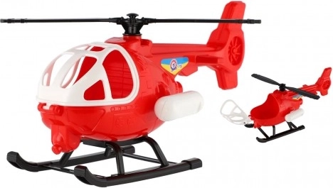 Elicopter din plastic - roșu