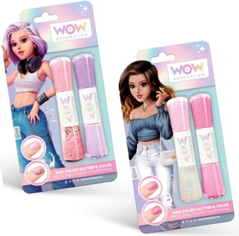Lac de unghii dublu WOW Generation – colorat și sclipitor