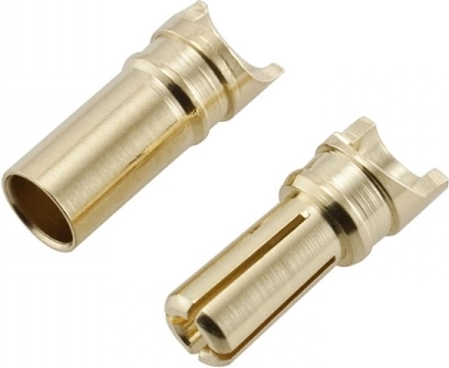 Conectori tip banană placați cu aur 3,5 mm, plați (cu decupaj)