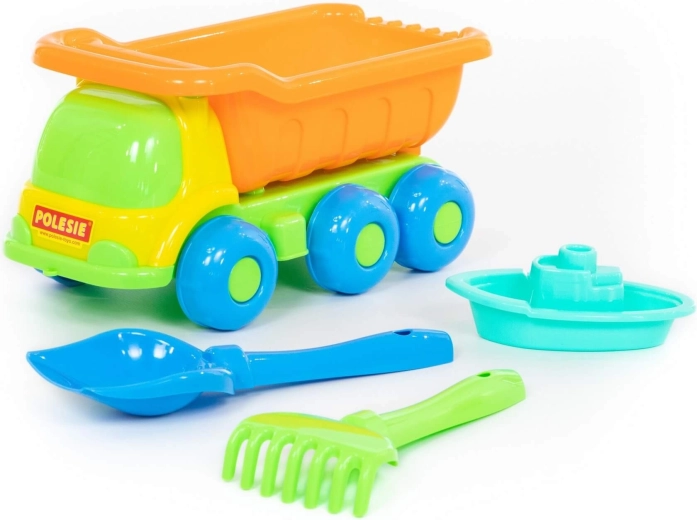 Set de nisip pentru copii cu basculantă Kiesza și accesorii – 4 piese