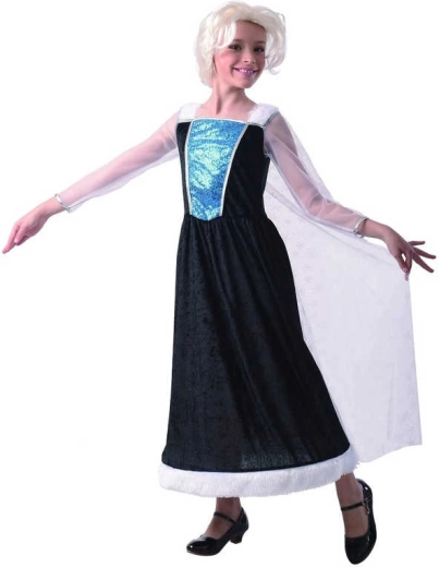 Costum de carnaval prințesă – rochie cu pelerină, mărimea M (120–130 cm)