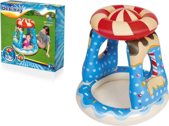 Piscină gonflabilă pentru copii cu copertină 91 × 91 × 89 cm BESTWAY