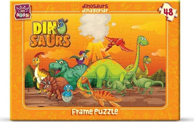 ART PUZZLE dinozauri – puzzle pe placă 48 de piese