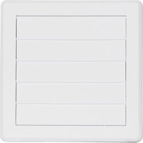Grilă de ventilație gravitațională 200 × 200 mm pentru conductă 150 mm, albă
