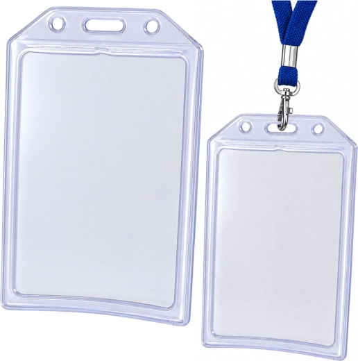 Husă transparentă pentru card de identificare, verticală 10,5 × 6 cm - 1 bucată