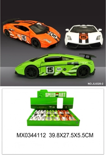 Model sport auto din metal cu uși care se deschid și funcție pull back