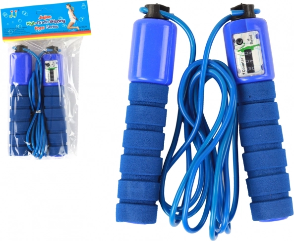 Coardă de sărit albastră cu contor 280 cm