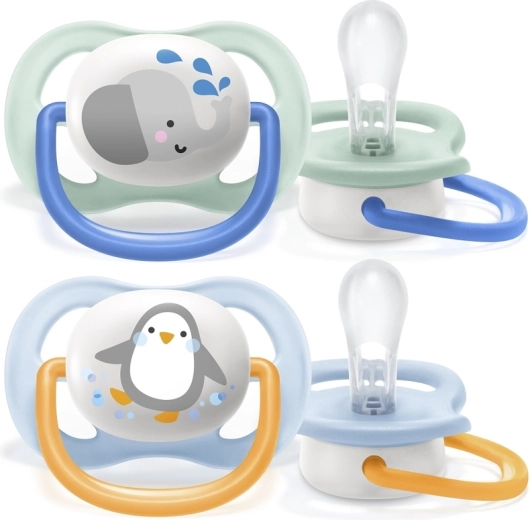Philips Avent ultra air suzete cu animăluțe 0–6 luni, silicon, 2 buc.