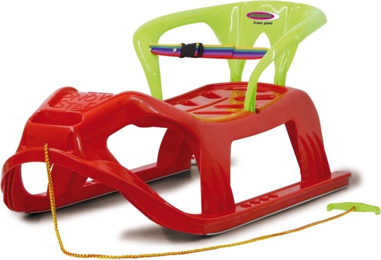 Săniuțe din plastic pentru copii Snow Play Snow Star 90 cm roșii, cu spătar