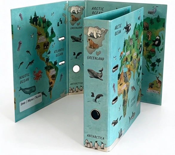 Biblioraft design A4 7,5 cm – harta lumii