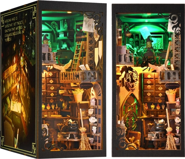 Puzzle 3D opritor pentru cărți – miniatura cafenelei Grădina Albă