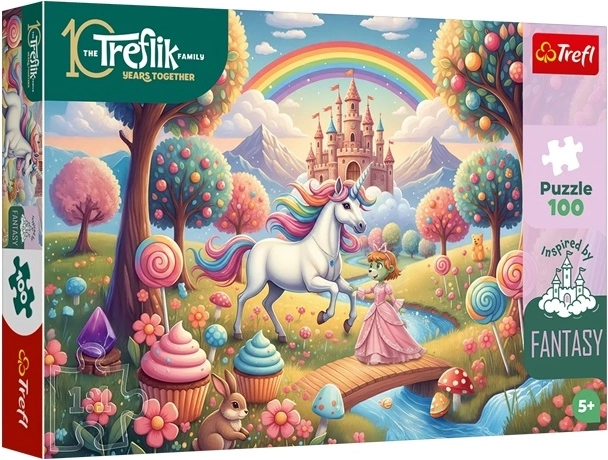 Puzzle Inspired By Fantasy: unicorn în fantezie dulce, 100 de piese