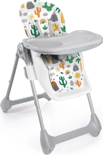 Scaun de masă pentru copii deluxe gri-alb