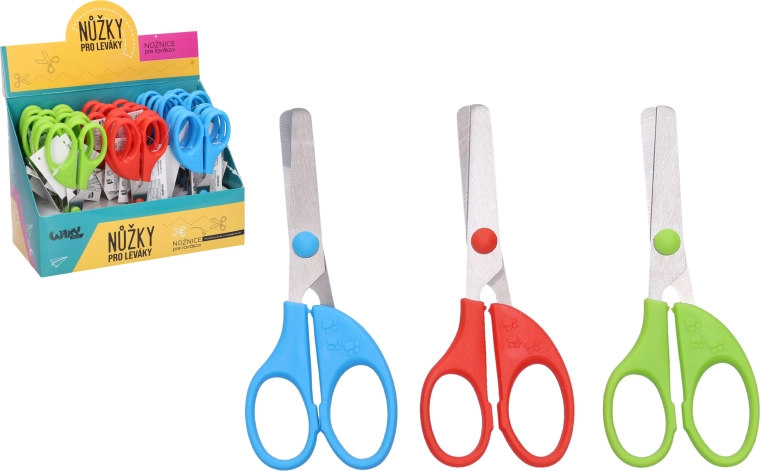 Foarfece colorate pentru stângaci 13 cm