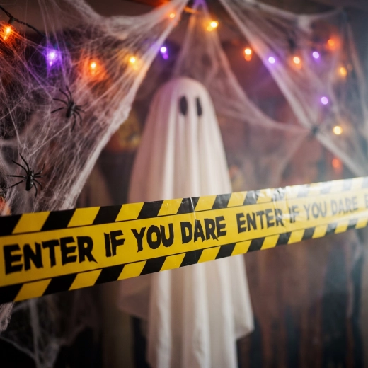 Bandă decorativă de avertizare pentru Halloween 3 × 6 m