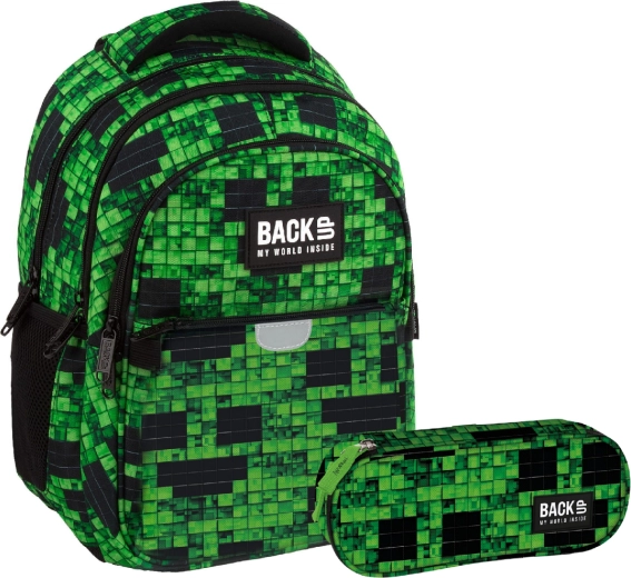 Set școlar BackUP slinker pixel game 2v1 – rucsac și penar