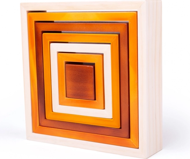 Bigjigs Toys pătrate din lemn pentru copii