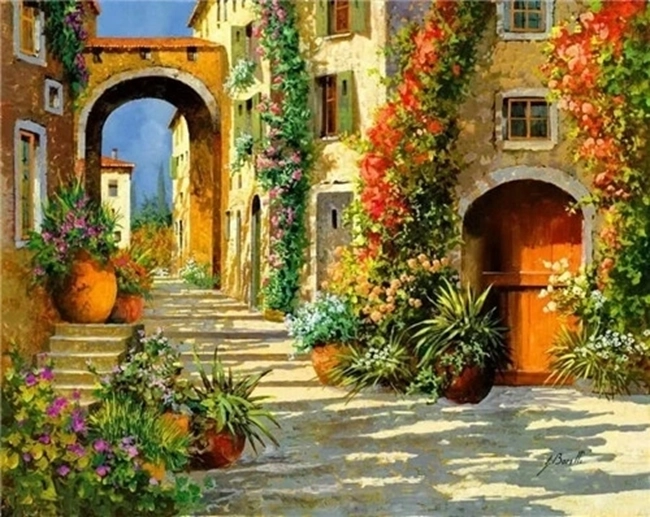 Norimpex Pictură pe numere Oraș balcanic 40 × 50 cm