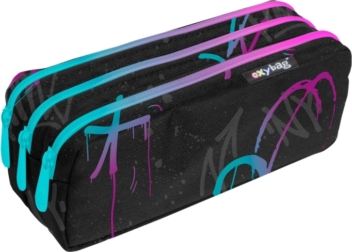 Penar etui cu trei fermoare Graffiti girl