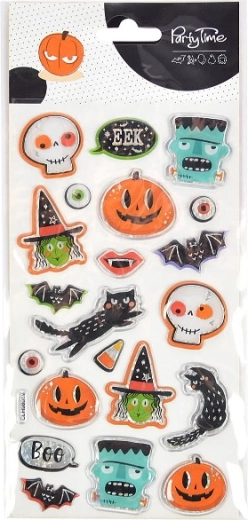 Autocolante gel 3D cu tematică de Halloween, mix