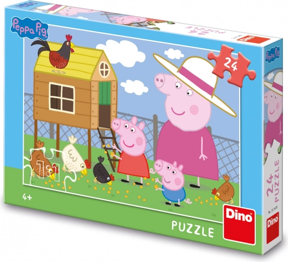 puzzle Peppa Pig găinușe 24 piese