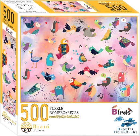Puzzle Brain Tree Păsări de Basm 500 Piese