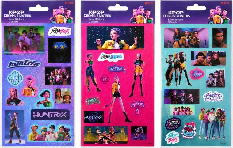 Set de autocolante laser KPop Demon Hunters – 3 coli