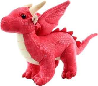 Dragon pluș roșu 20 cm eco-friendly