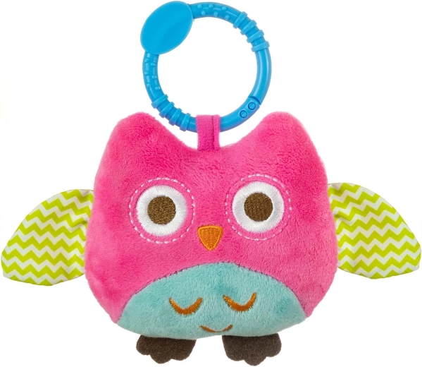 Bufniță de pluș suspendabilă Happy owl, roz