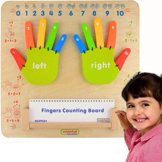Tablă senzorială Montessori de perete Masterkidz Învățăm să numărăm