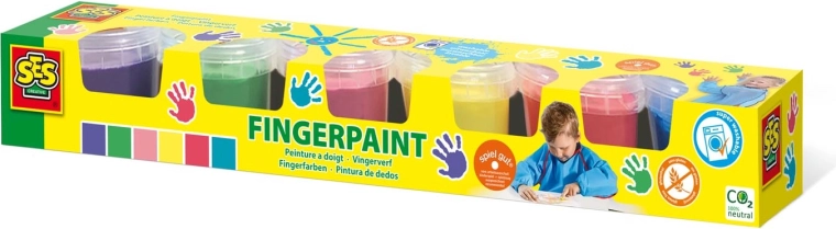 Vopsele pentru degete pentru copii 6×110 ml – SES Creative