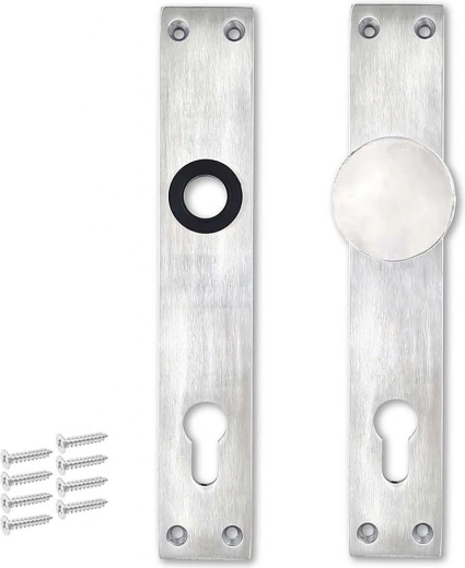 Șild din aluminiu cu buton pentru cilindru 90 mm, fără mâner