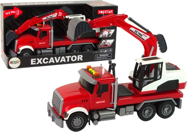 Camion cu excavator cu sunete și lumini