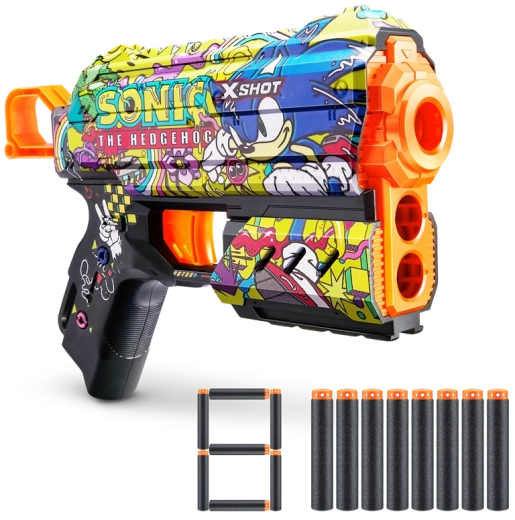 X-Shot Skins Flux SONIC the Hedgehog – blaster cu burete